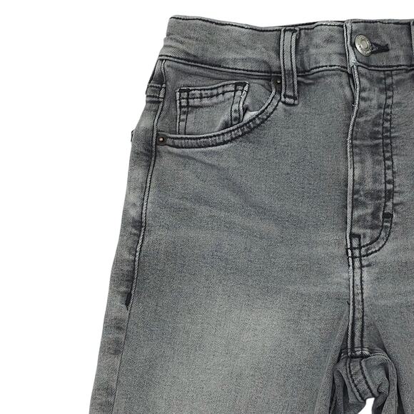 Topshop Jeans Womens 2 Gray Ankle Skinny Distressed Jamie - Picture 3 of 14